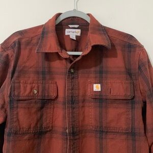 Carhartt Flannel Shirt Men's Size S Plaid Workwear